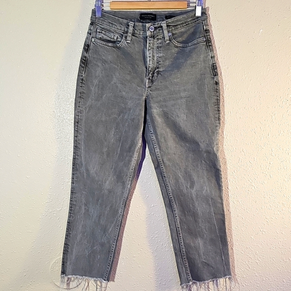 Banana Republic High-Rise Straight Jeans.